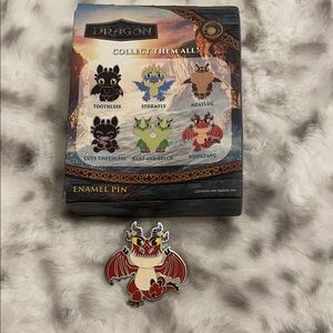 Hot Topic How to Train Your Dragon Hookfang Silver Enamel Pin